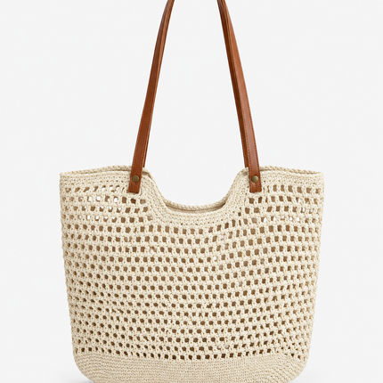 Crochet Beige Bag-18