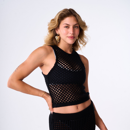 Black Knitted Top