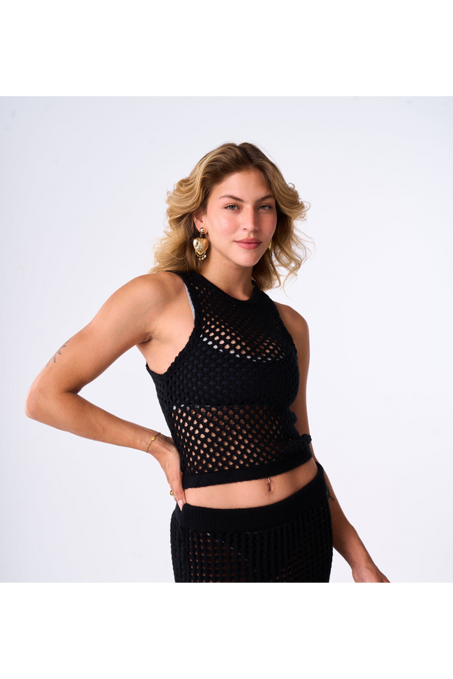Black Knitted Top