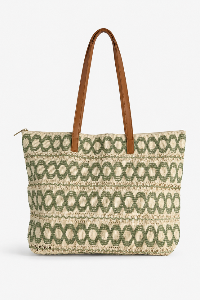 Straw Tote Olive Bag-08