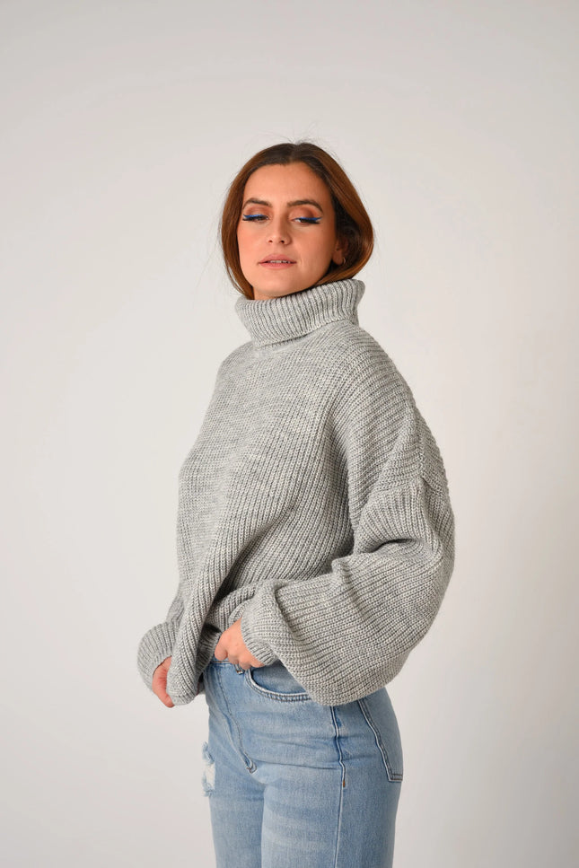 Comfy Turtle Neck Glacier Grey