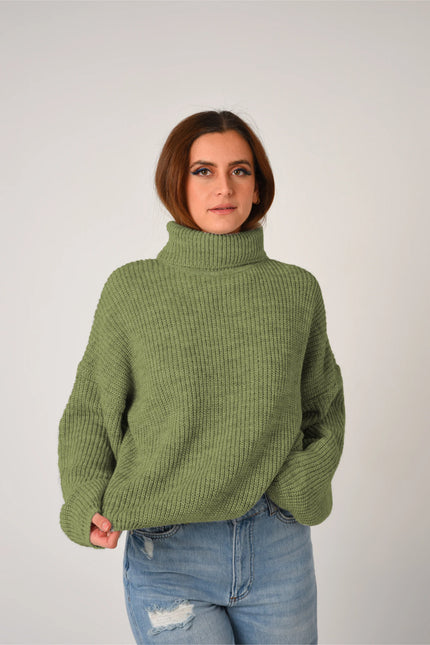 Comfy Turtle Neck Olive Green