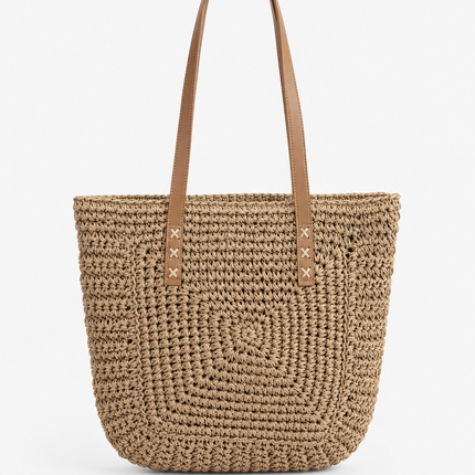 Straw Light Mocha Bag-17