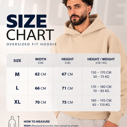 Beige Oversize Fit Hoodie