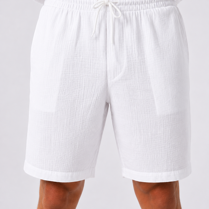 White Crinkle Short