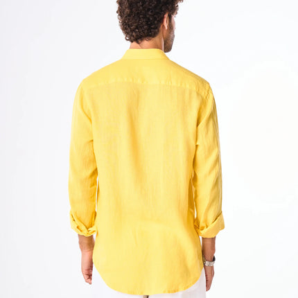 Men's Yellow Linen Shirt