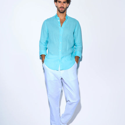 Men's White Linen Pants