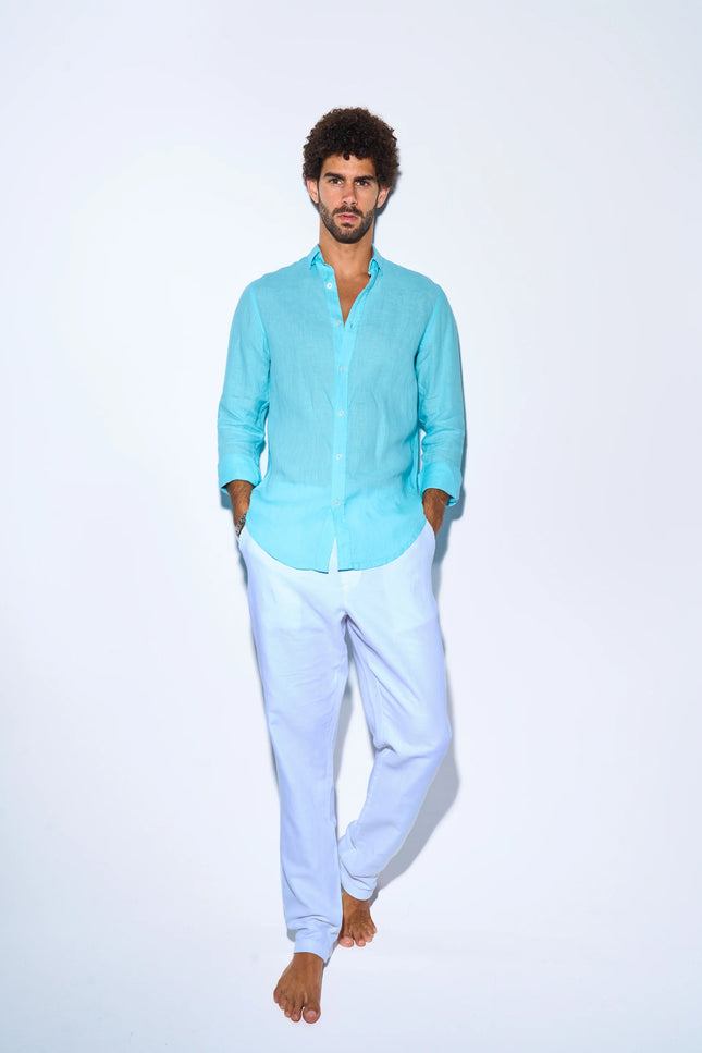 Men's White Linen Pants