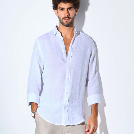 Men's Beige Linen Pants