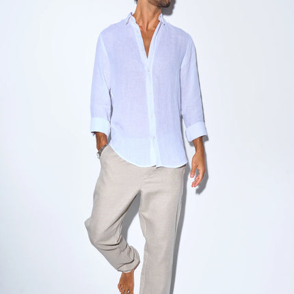 Men's Beige Linen Pants