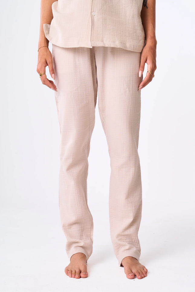 Women's Beige Linen look Pants