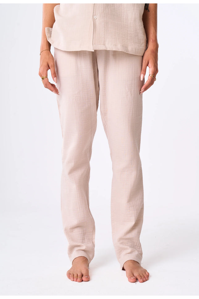 Women's Beige Linen look Pants
