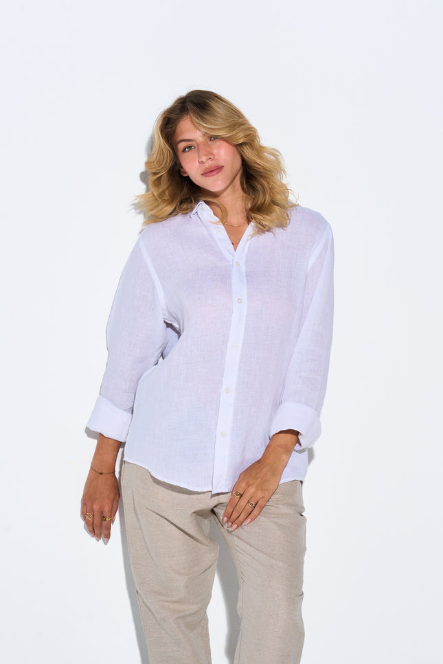 Women's Beige Linen Pants