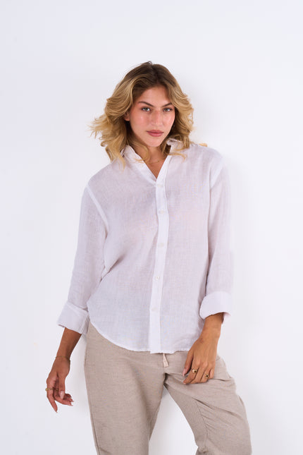Women's Beige Linen Pants