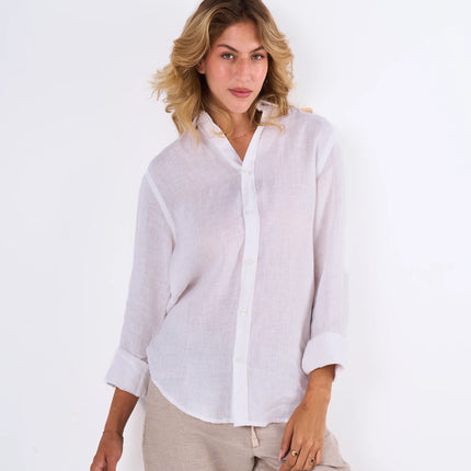 Women's White Linen Shirt