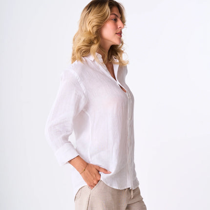 Women's White Linen Shirt