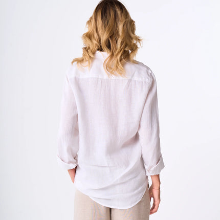 Women's White Linen Shirt