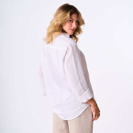 Women's White Linen Shirt