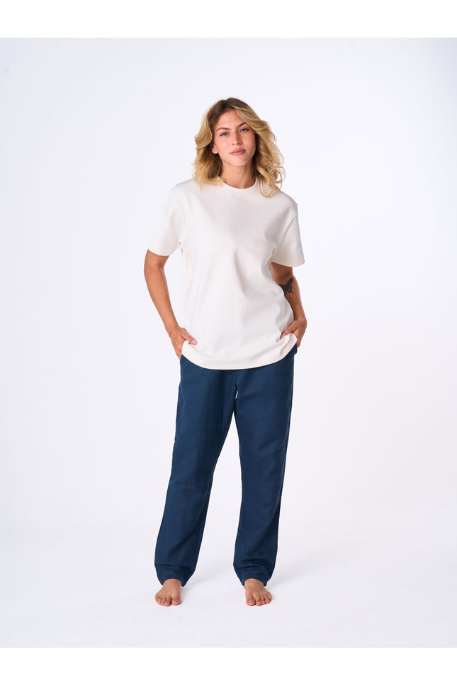 Women's Navy Linen Pants