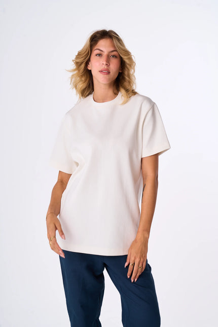 White premium Cotton T-shirt For Her