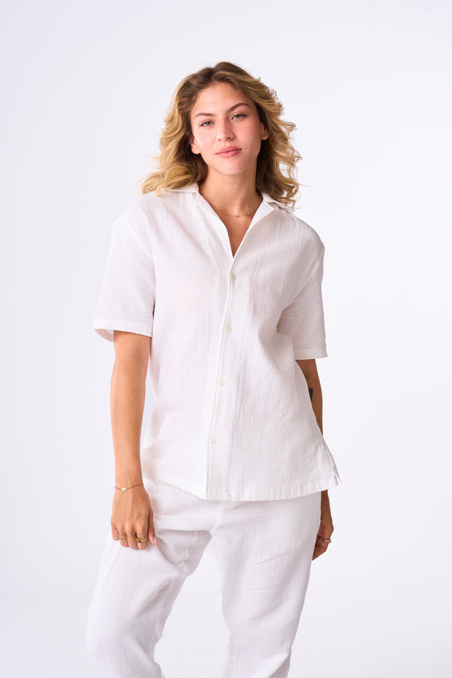 Women's Off-white Linen look Pants