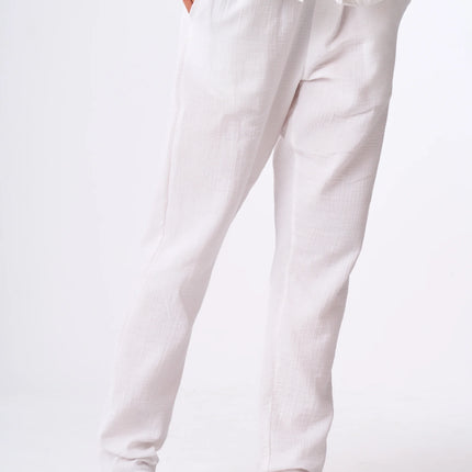 Women's White Linen Pants
