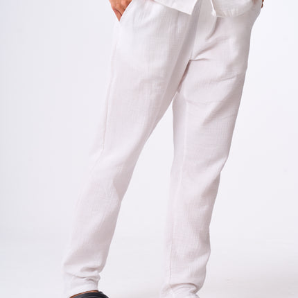 Women's Off-white Linen look Pants