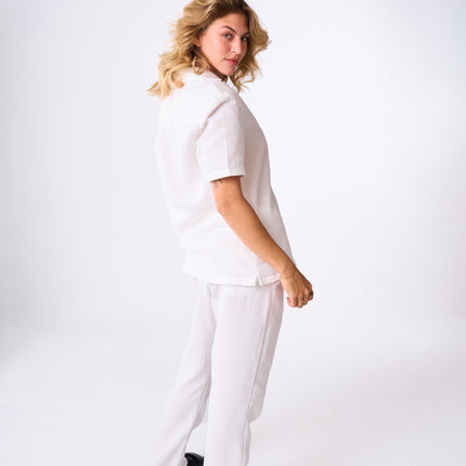 Women's Off-White Cotton Pants