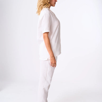 Women's Off-White Cotton Pants