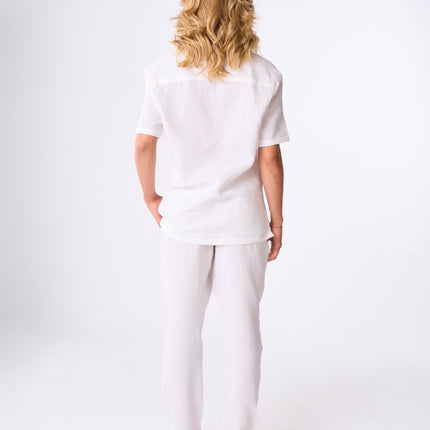 Women's Off-White Cotton Pants