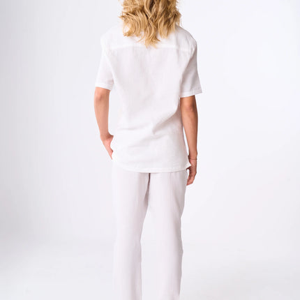Women's White Linen Pants