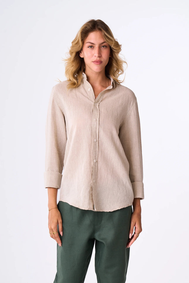 Women's Beige linen shirt