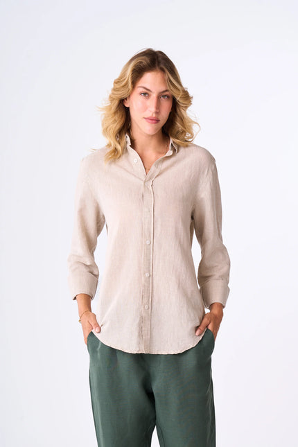 Women's Beige linen shirt
