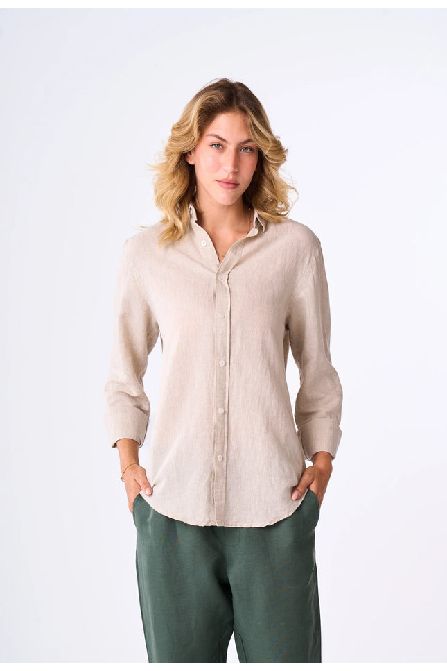 Women's Beige linen shirt