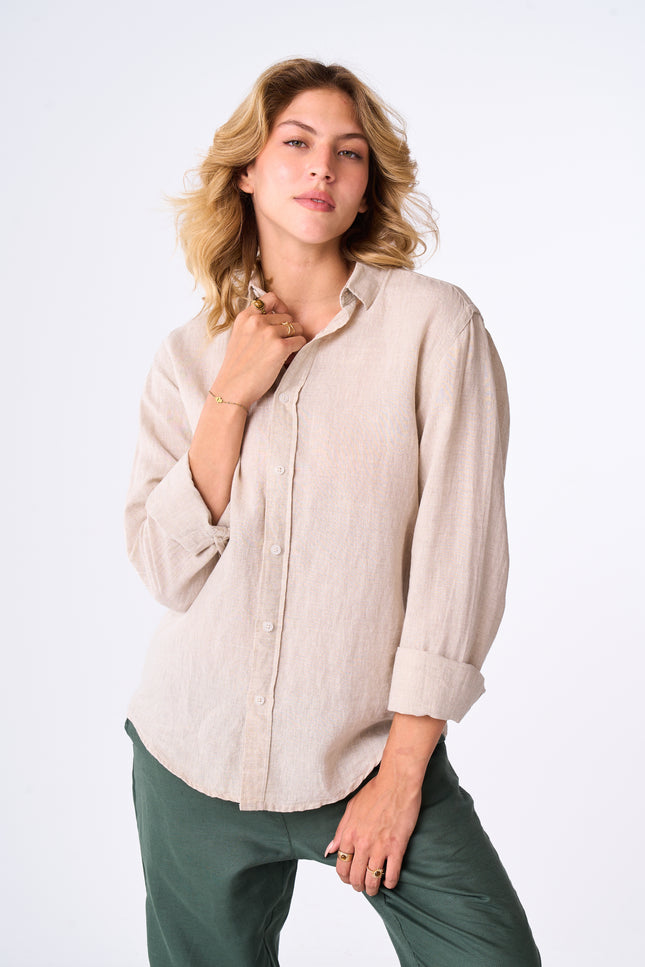 Women's Olive Linen Pants