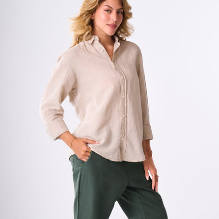 Women's Olive Linen Pants