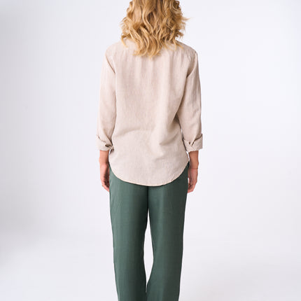 Women's Olive Linen Pants