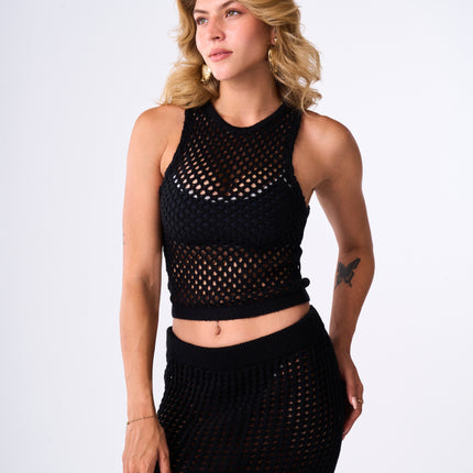 Black Knitted Top