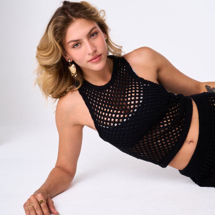 Black Knitted Top