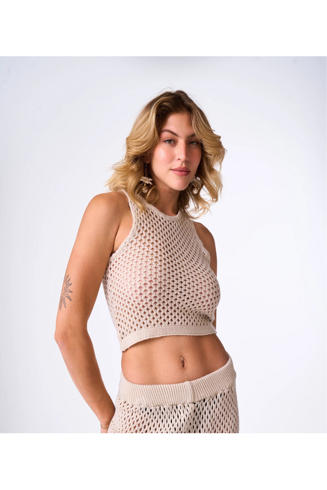 Beige Knitted Top