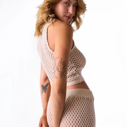 Beige Knitted Top