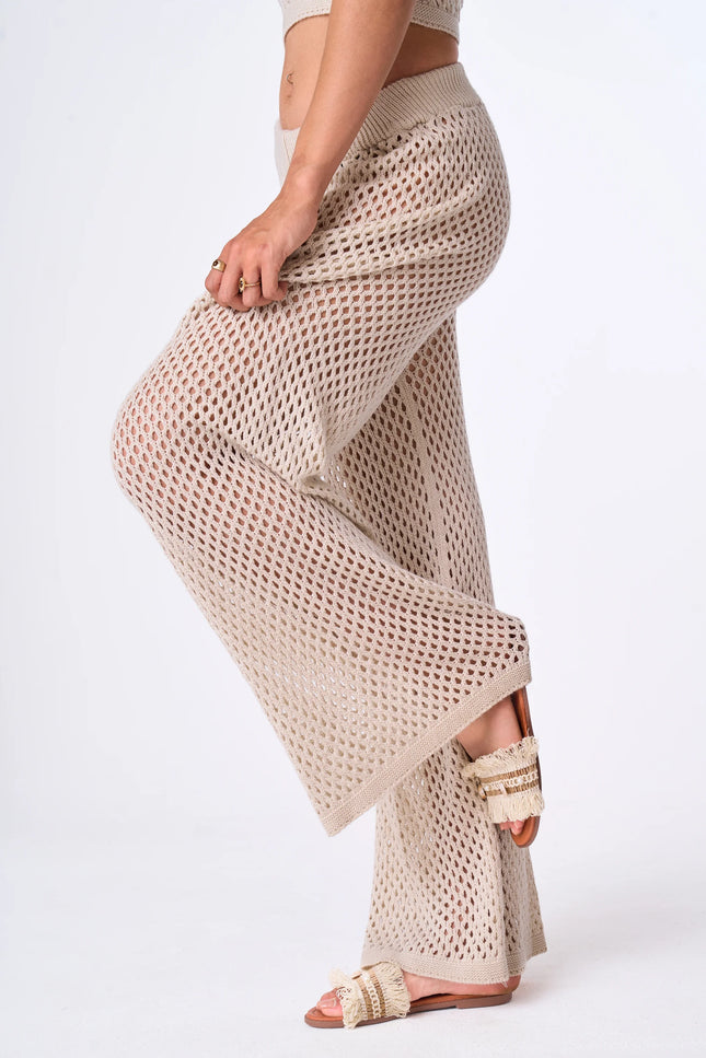 Beige Knitted Pants