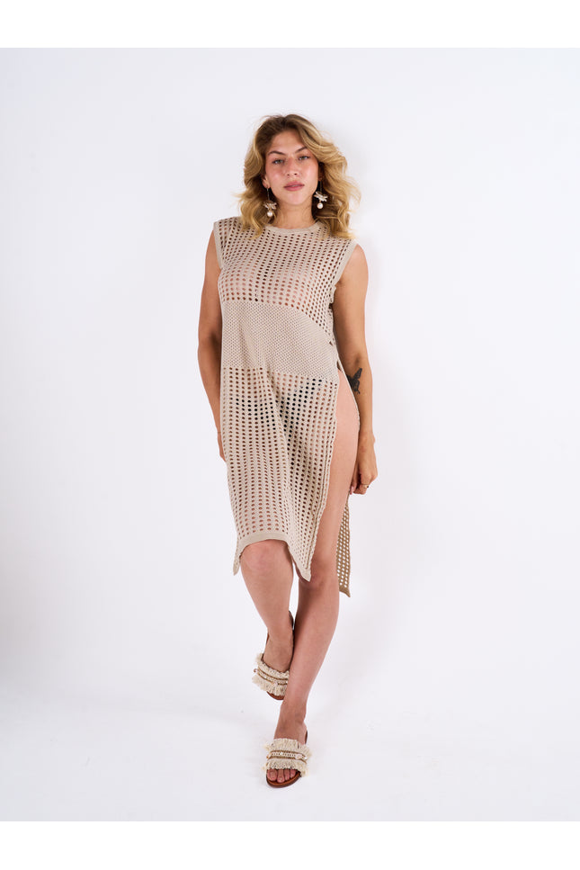 Beige knitted Beach Dress
