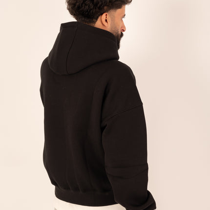 Black Boxy Fit Hoodie