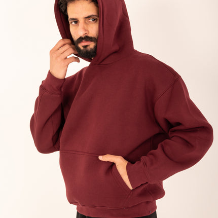 Burgundy Oversize Fit Hoodie