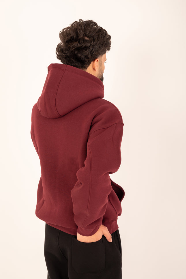 Burgundy Oversize Fit Hoodie