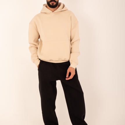 Beige Oversize Fit Hoodie