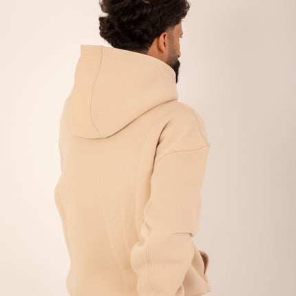 Beige Oversize Fit Hoodie
