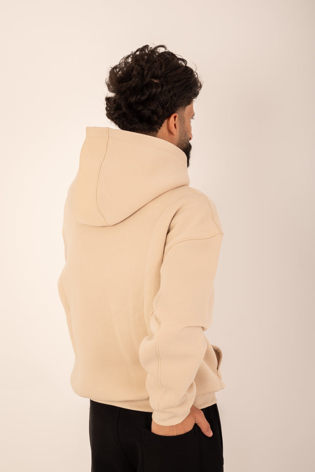 Beige Oversize Fit Hoodie