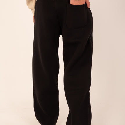Basic Wide Black Sweatpants